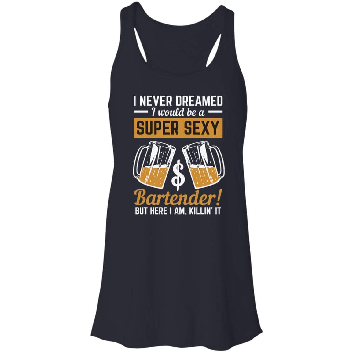 Super Sexy Bartender Flowy Racerback Tank - Expressive DeZien