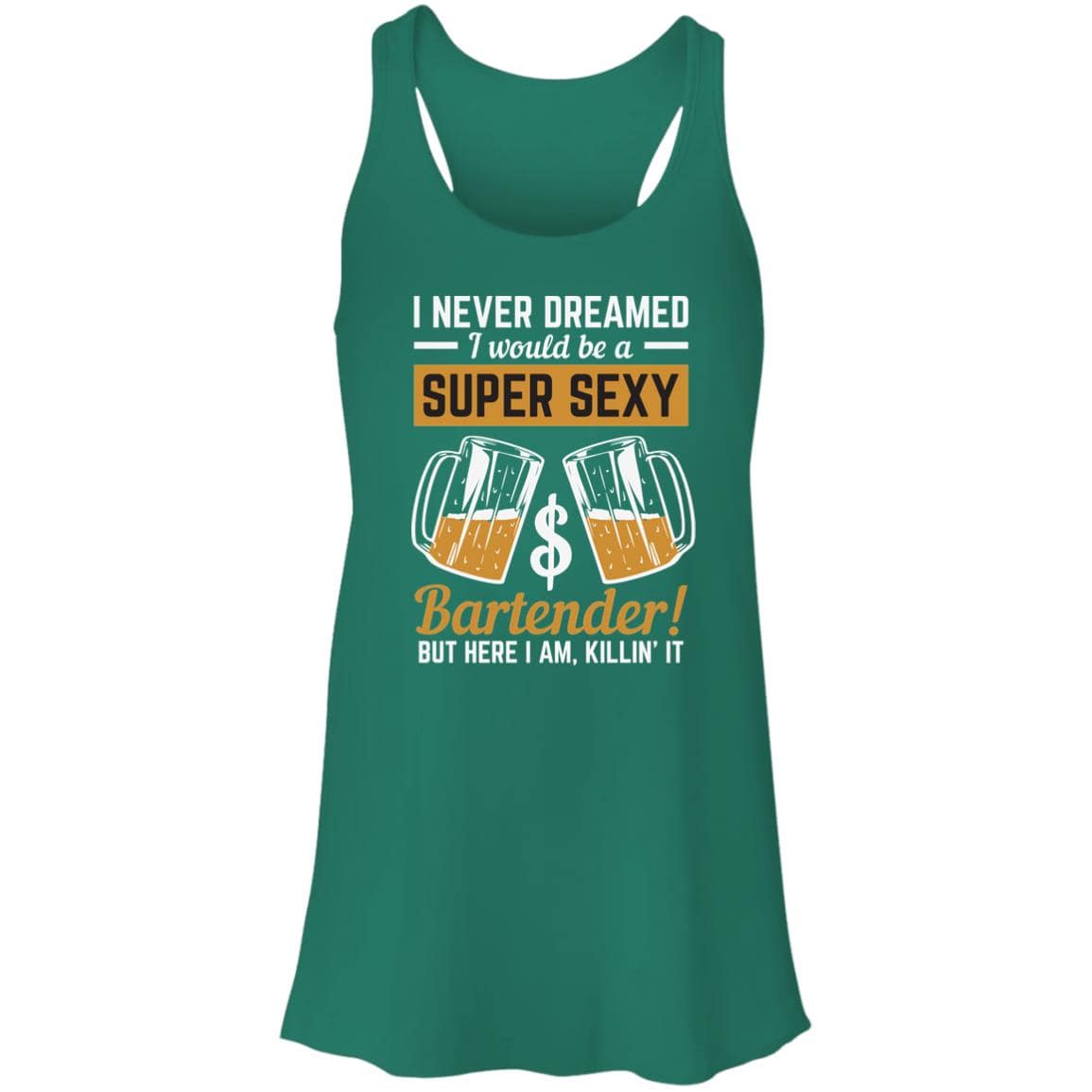 Super Sexy Bartender Flowy Racerback Tank - Expressive DeZien