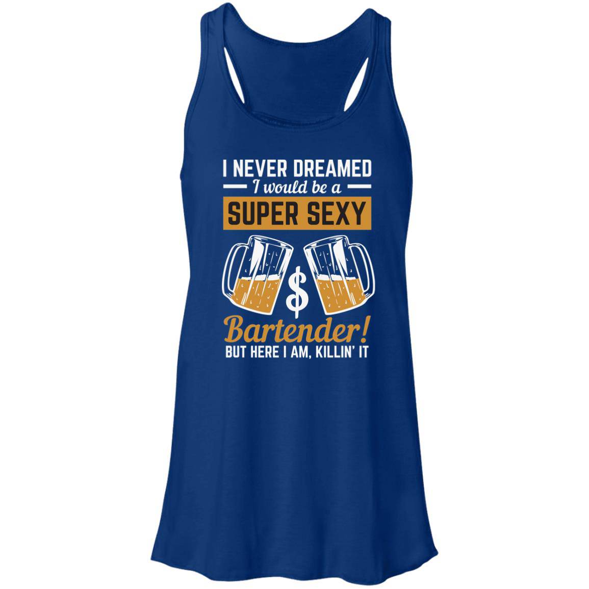Super Sexy Bartender Flowy Racerback Tank - Expressive DeZien