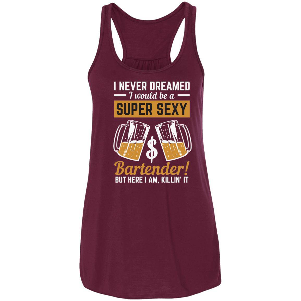 Super Sexy Bartender Flowy Racerback Tank - Expressive DeZien