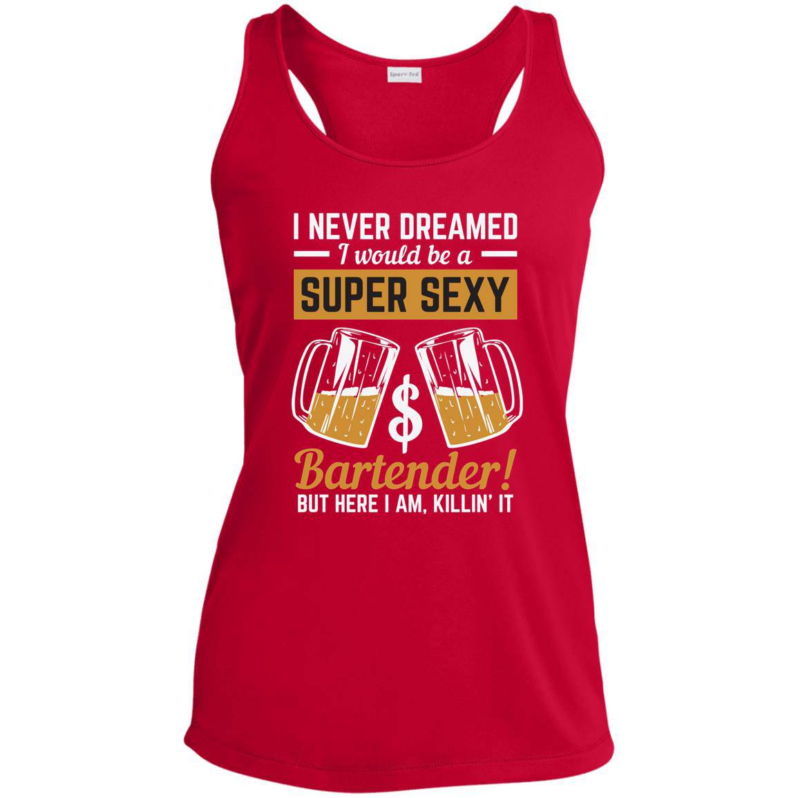 Super Sexy Bartender Ladies' Performance Racerback Tank - Expressive DeZien