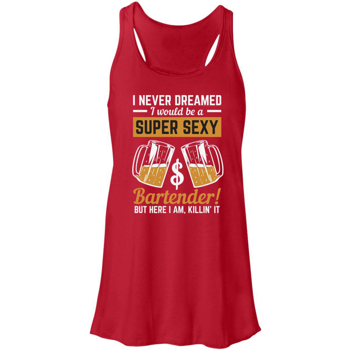 Super Sexy Bartender Flowy Racerback Tank - Expressive DeZien