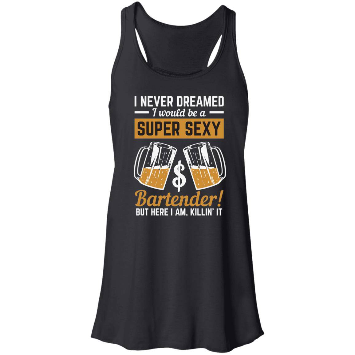 Super Sexy Bartender Flowy Racerback Tank - Expressive DeZien