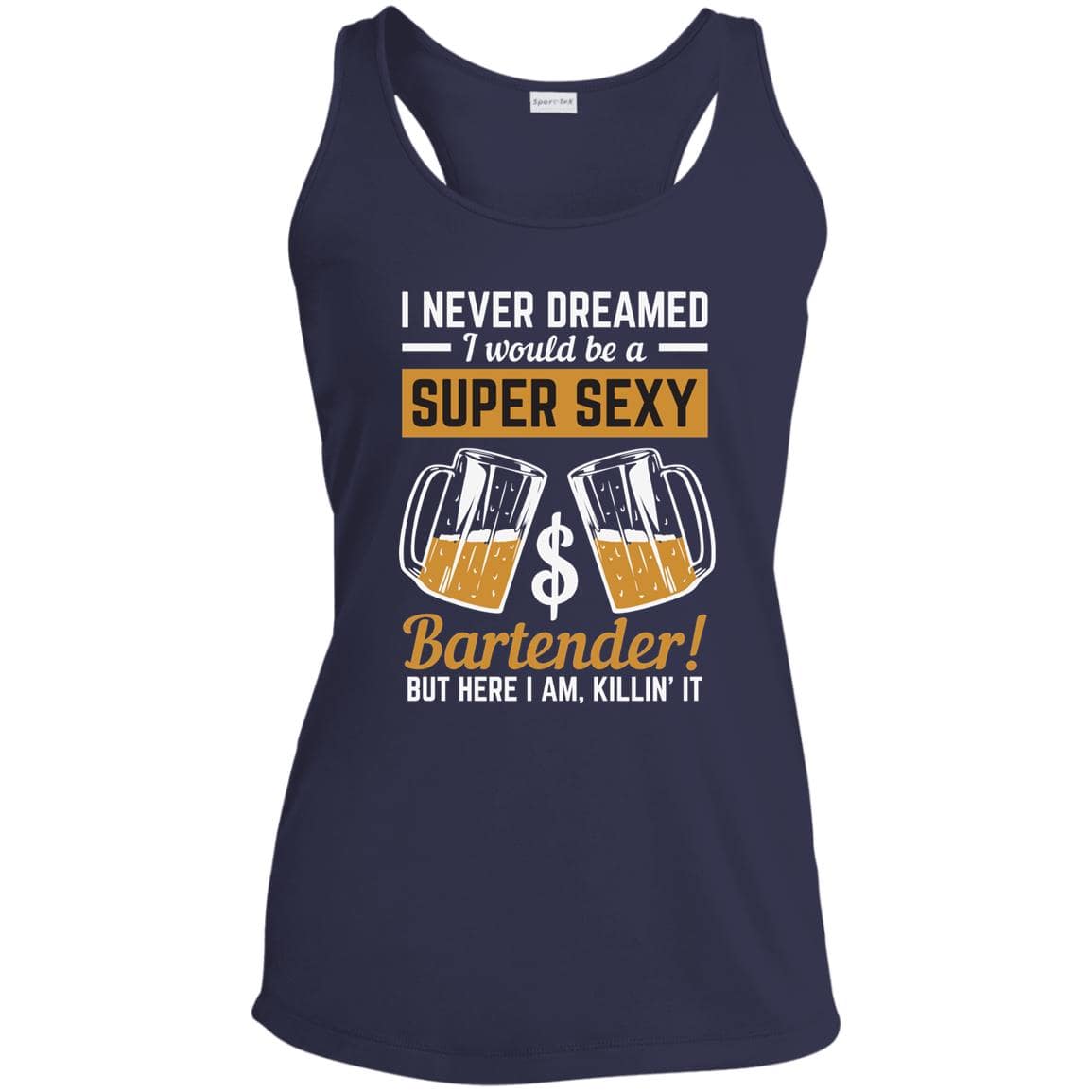 Super Sexy Bartender Ladies' Performance Racerback Tank - Expressive DeZien