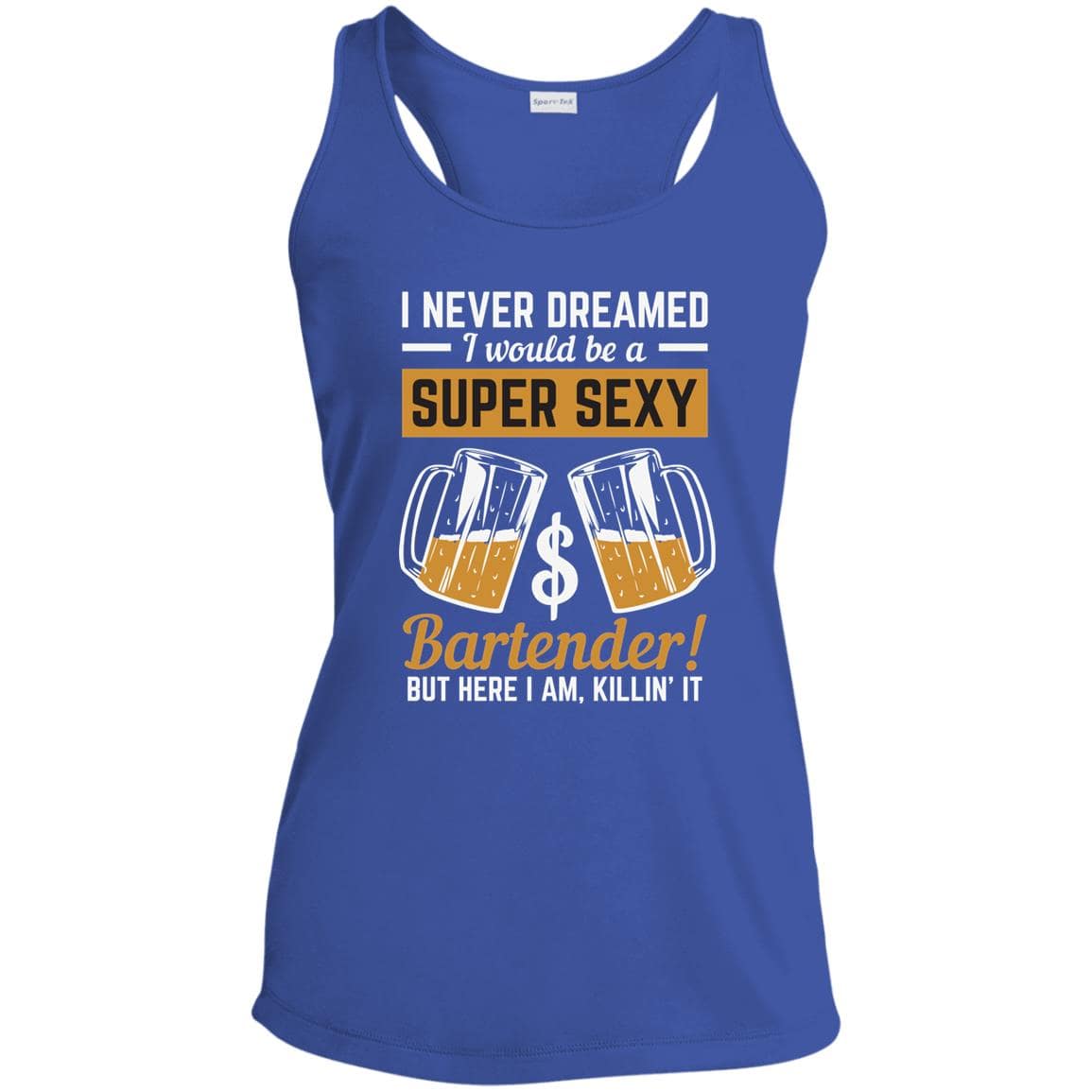 Super Sexy Bartender Ladies' Performance Racerback Tank - Expressive DeZien