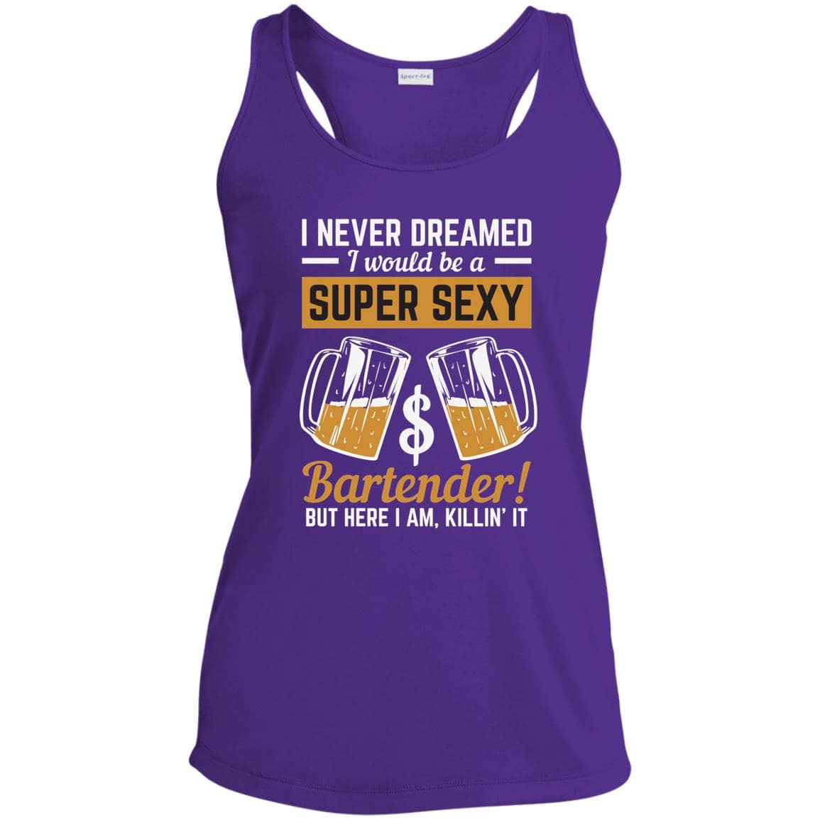 Super Sexy Bartender Ladies' Performance Racerback Tank - Expressive DeZien