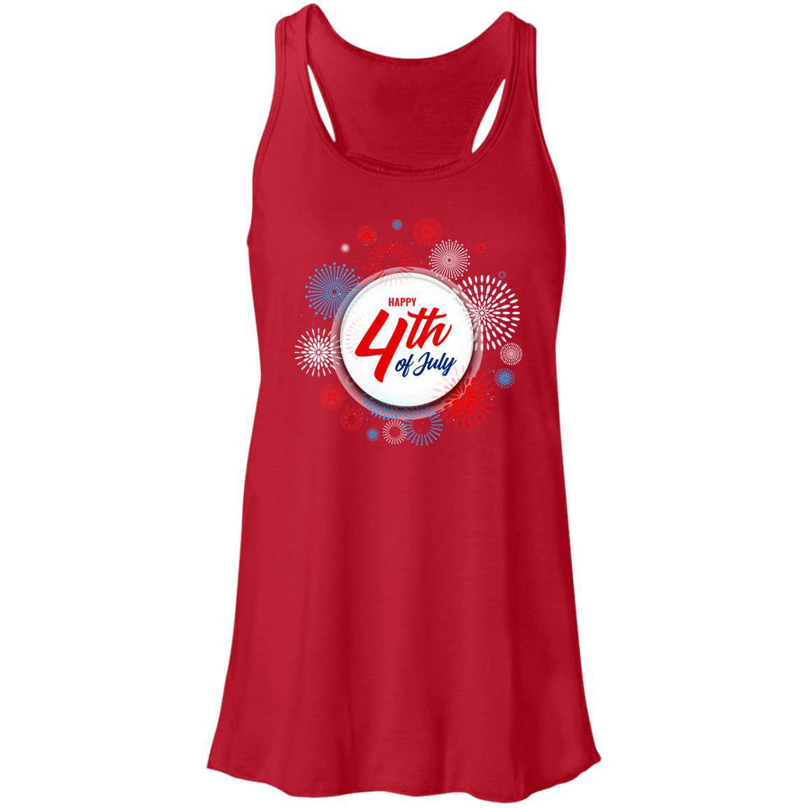 July 4th Flowy Racerback Tank - Expressive DeZien