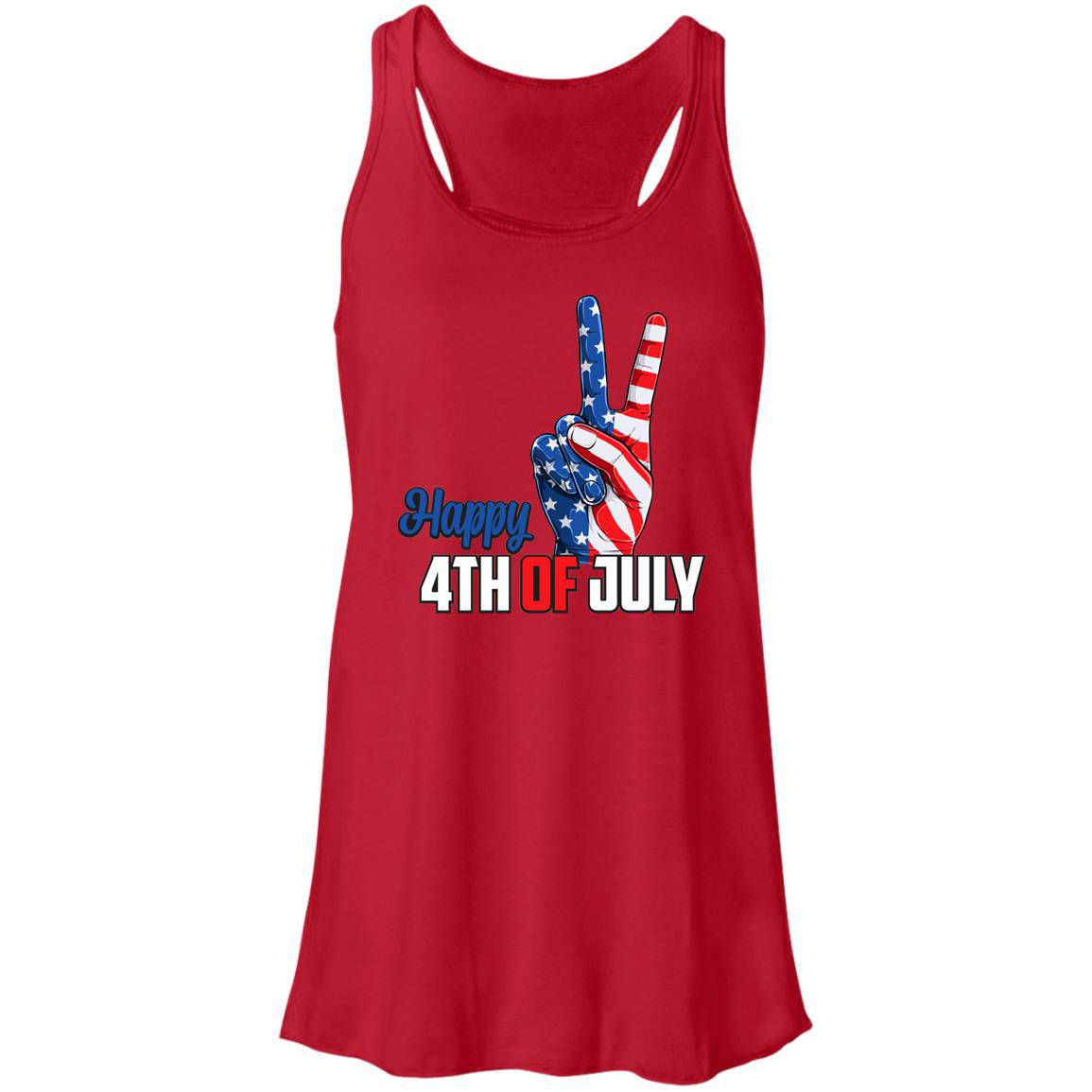 July 4th Flowy Racerback Tank - Expressive DeZien
