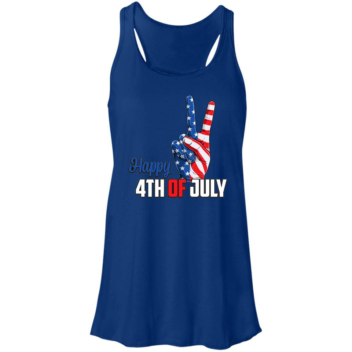 July 4th Flowy Racerback Tank - Expressive DeZien