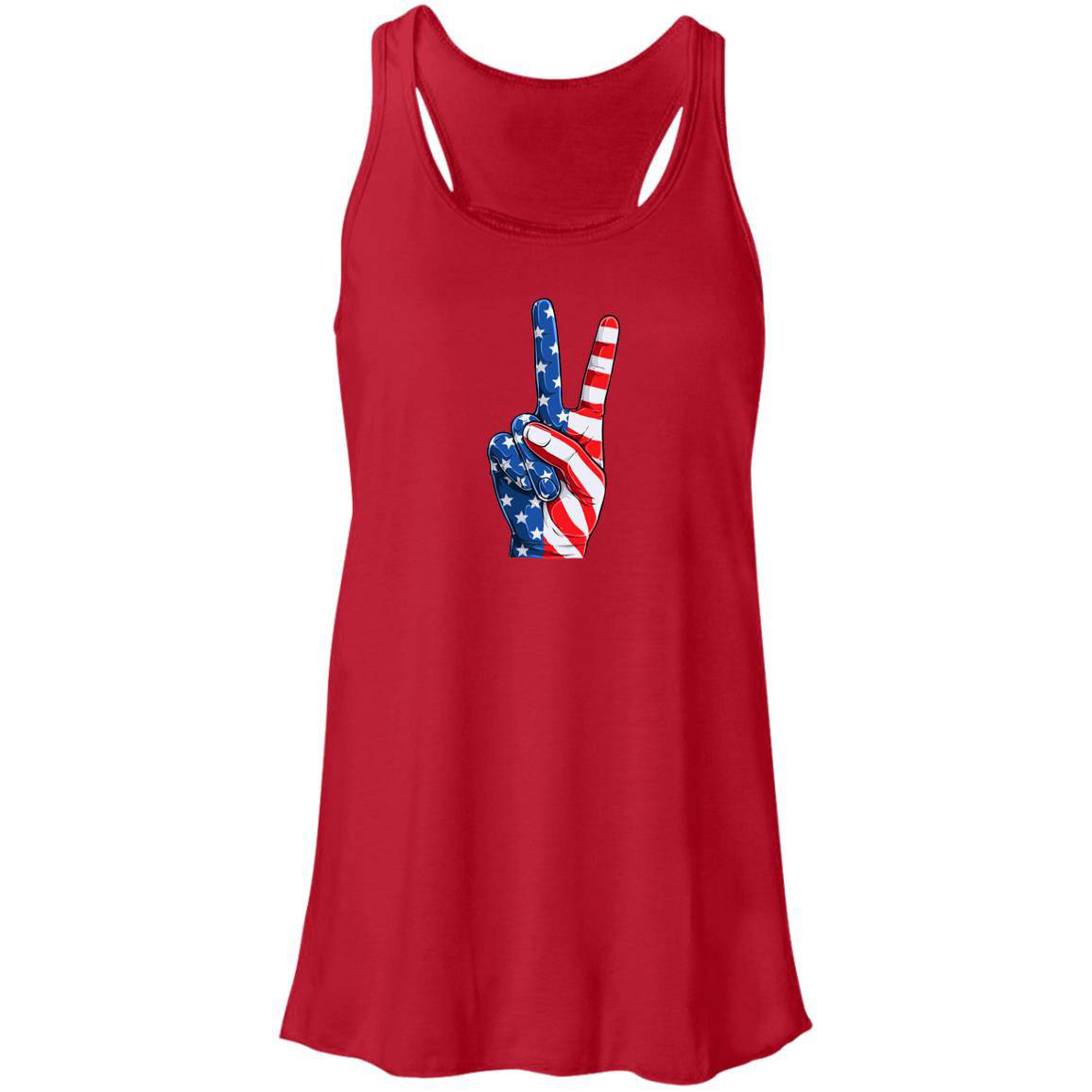 July 4th Peace Flowy Racerback Tank - Expressive DeZien