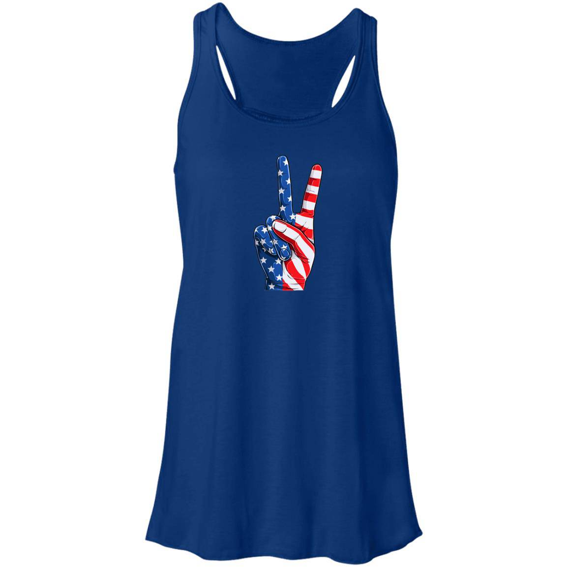 July 4th Peace Flowy Racerback Tank - Expressive DeZien