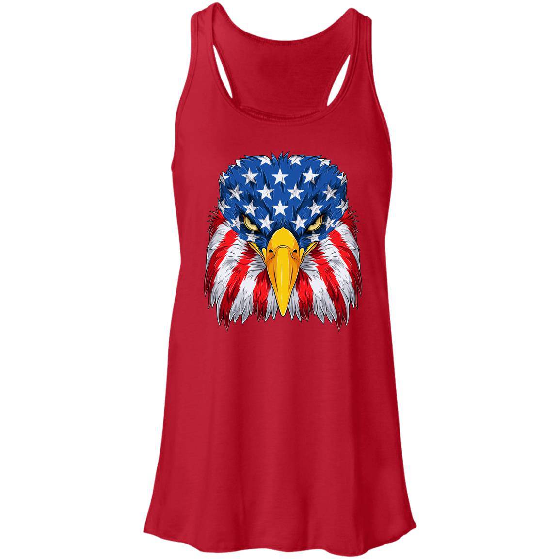 July 4th USA Eagle Flowy Racerback Tank - Expressive DeZien