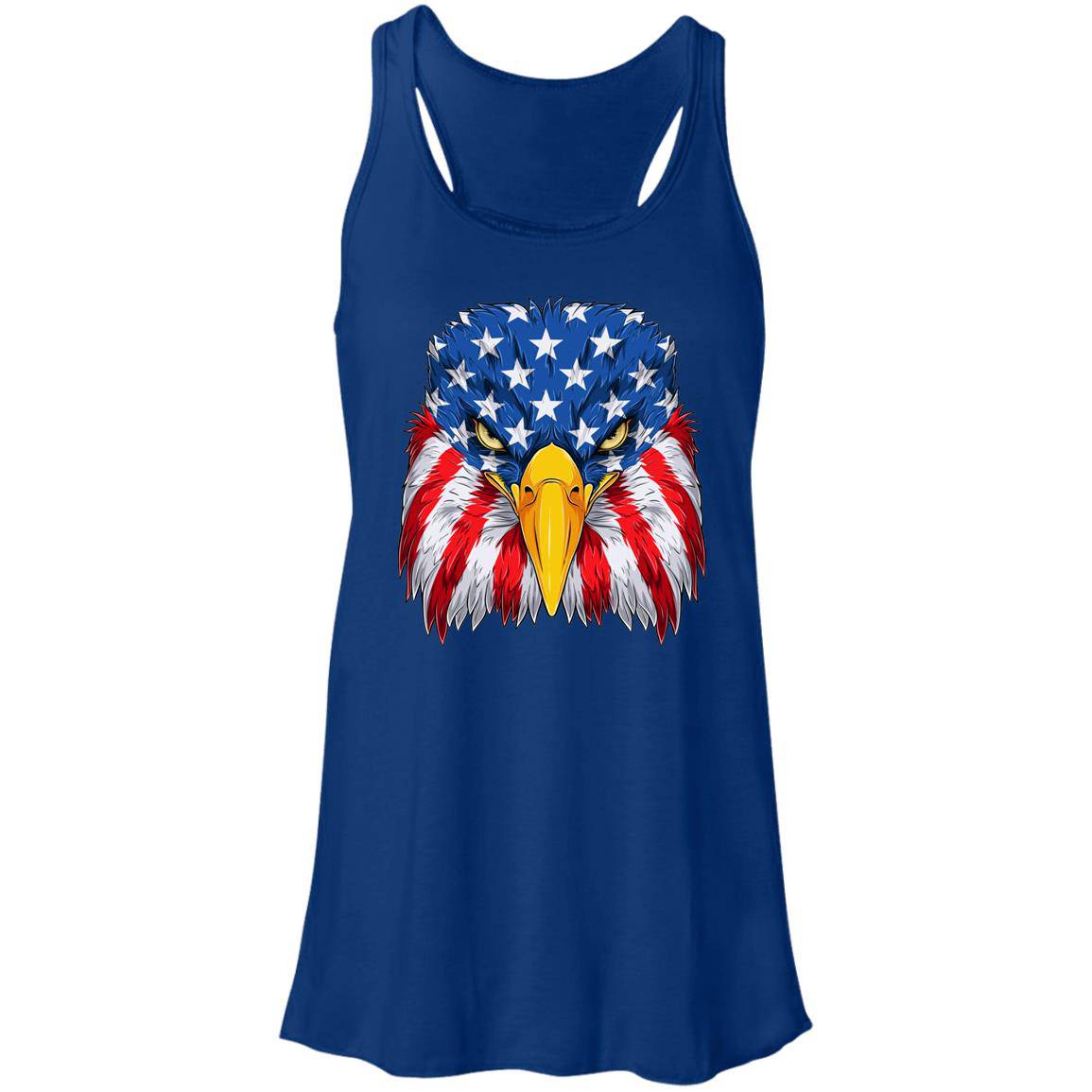 July 4th USA Eagle Flowy Racerback Tank - Expressive DeZien
