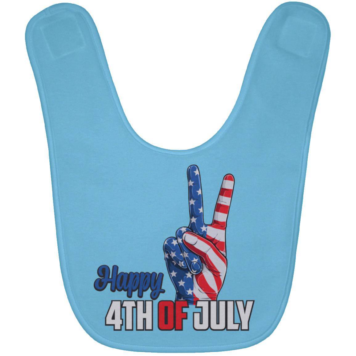 July 4th Peace Baby Bib - Expressive DeZien