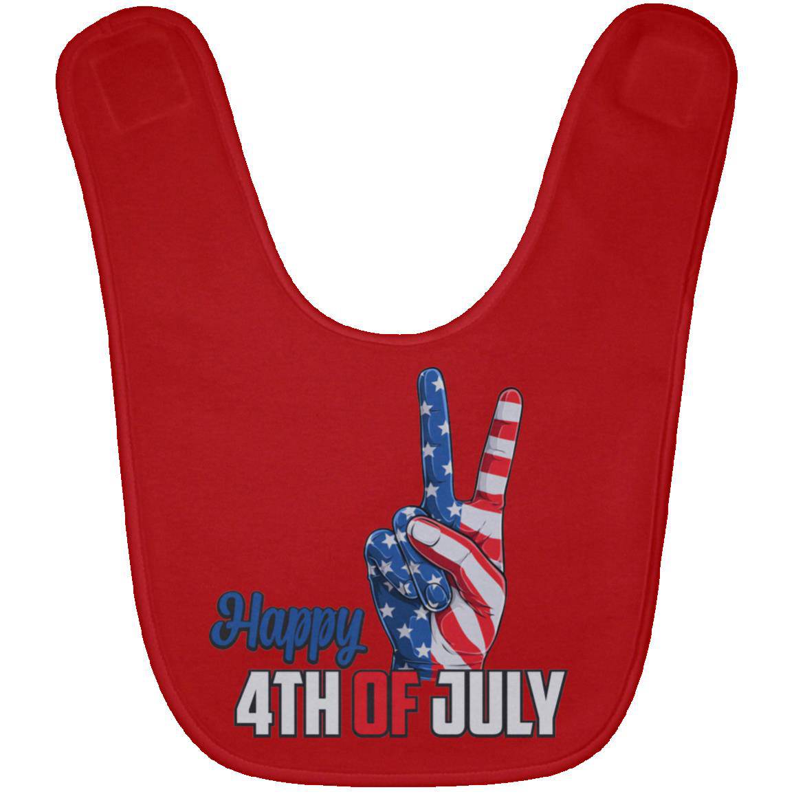 July 4th Peace Baby Bib - Expressive DeZien
