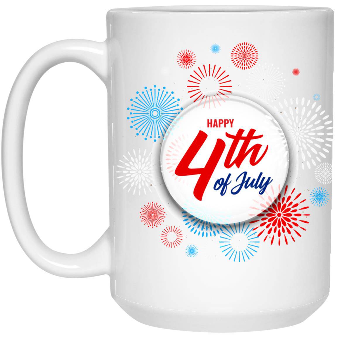 Happy 4th of July 15 oz. White Mug - Expressive DeZien