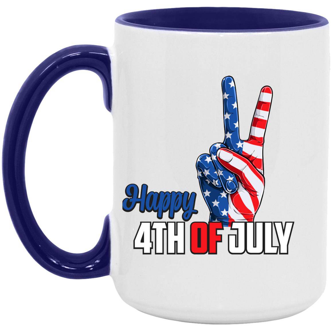 July 4th Peace 15oz. Accent Mug - Expressive DeZien