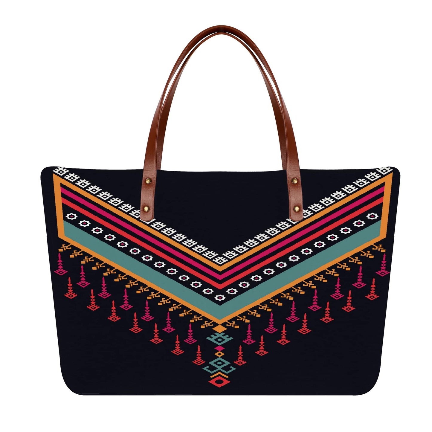 Native Fringe Print Tote Bag Purse - Expressive DeZien
