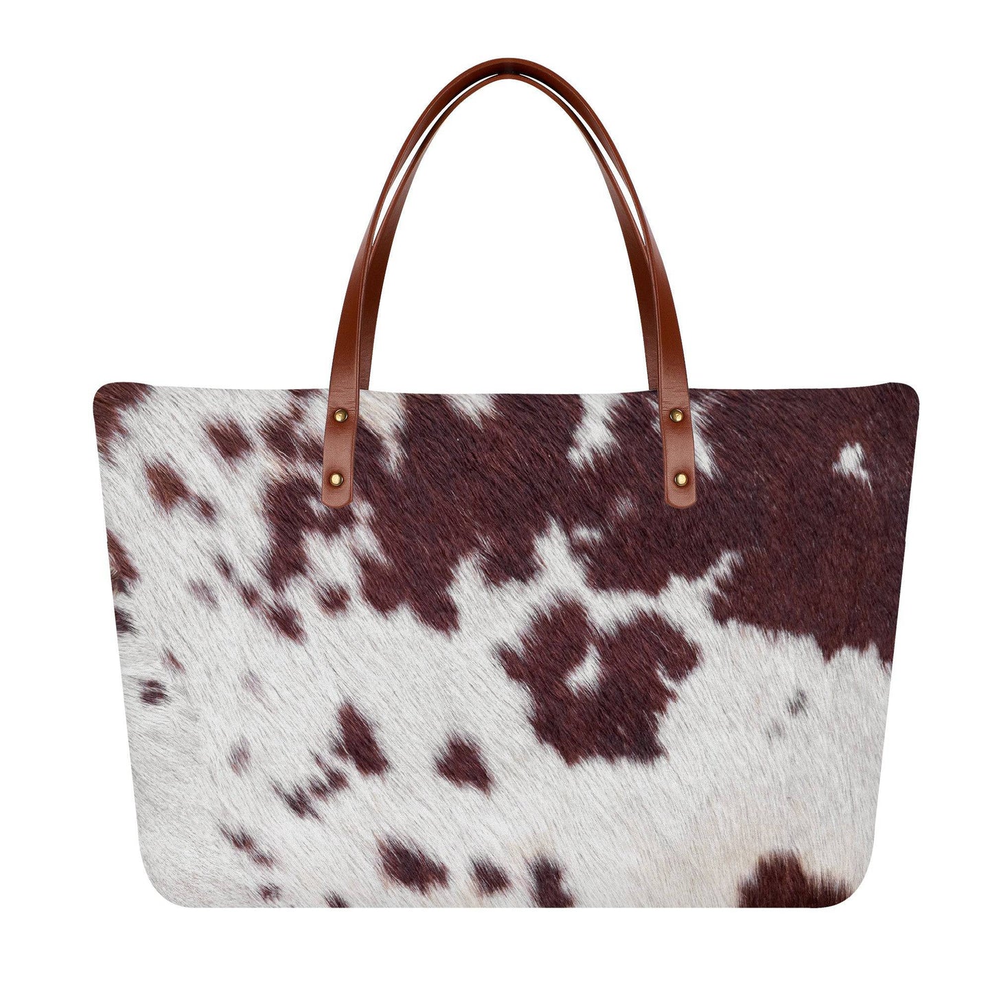 Cowhide Print Tote Bag Purse - Expressive DeZien