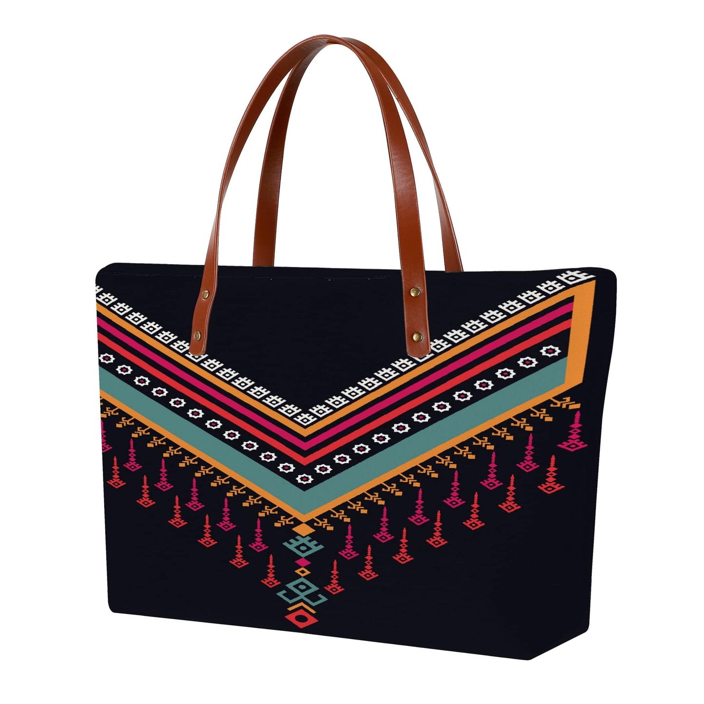 Native Fringe Print Tote Bag Purse - Expressive DeZien