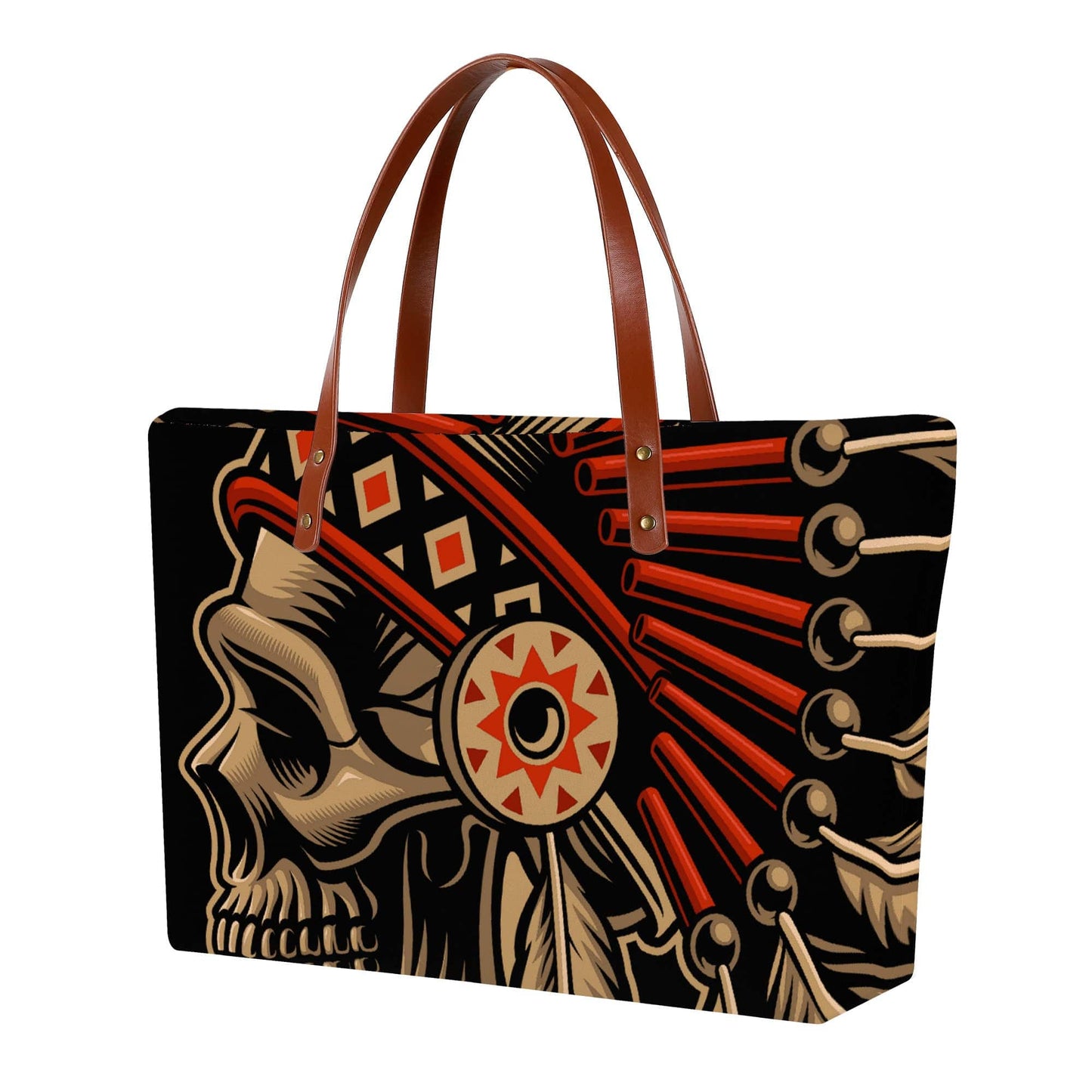 Native Chief Print Tote Bag Purse - Expressive DeZien 