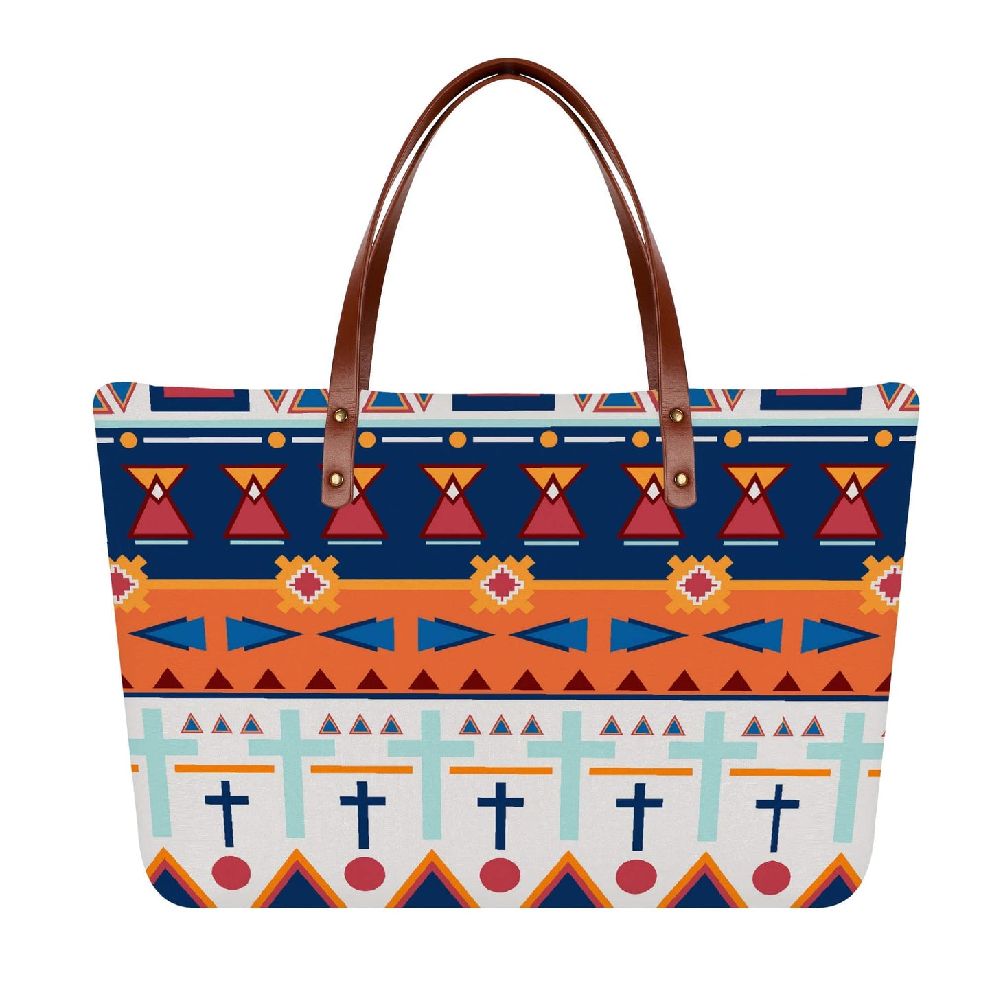 Navajo Print Textured Tote Bag Purse - Expressive DeZien