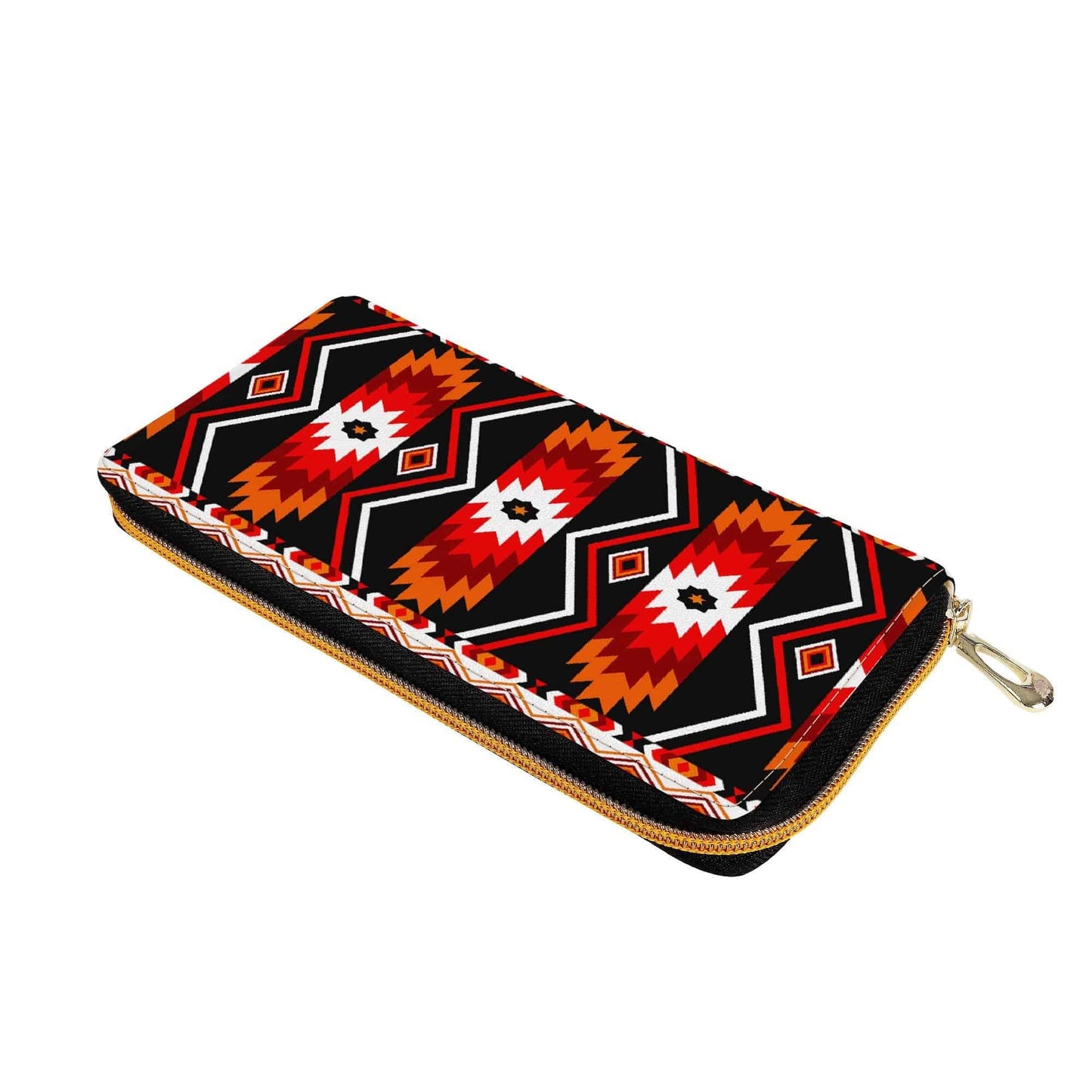 Cherokee Print Zipper Purse Clutch Billfold - Expressive DeZien 