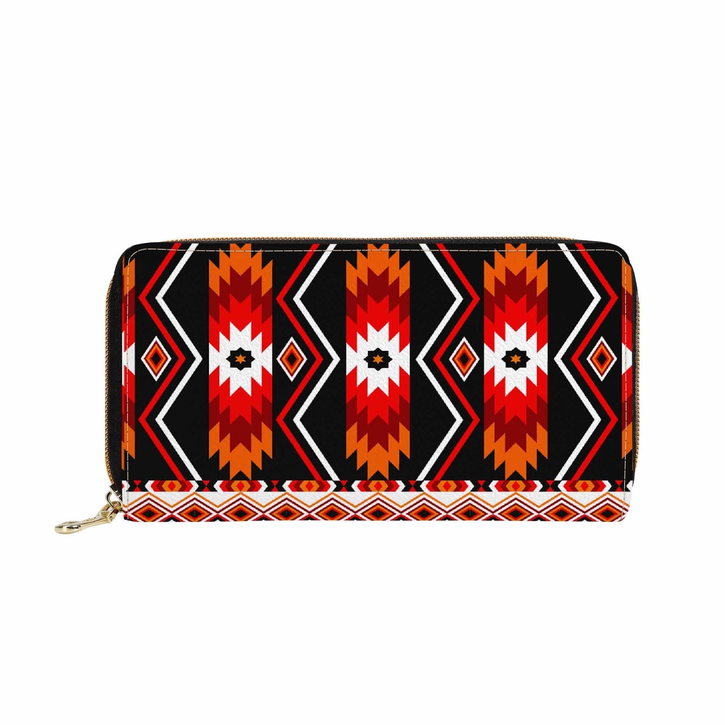 Cherokee Print Zipper Purse Clutch Billfold - Expressive DeZien 