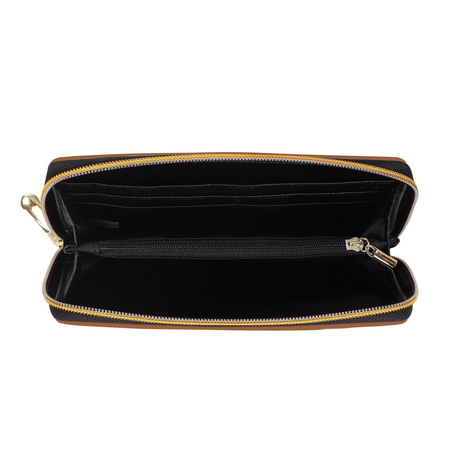 Native Leather Print Zipper Billfold Clutch Wallet - Expressive DeZien