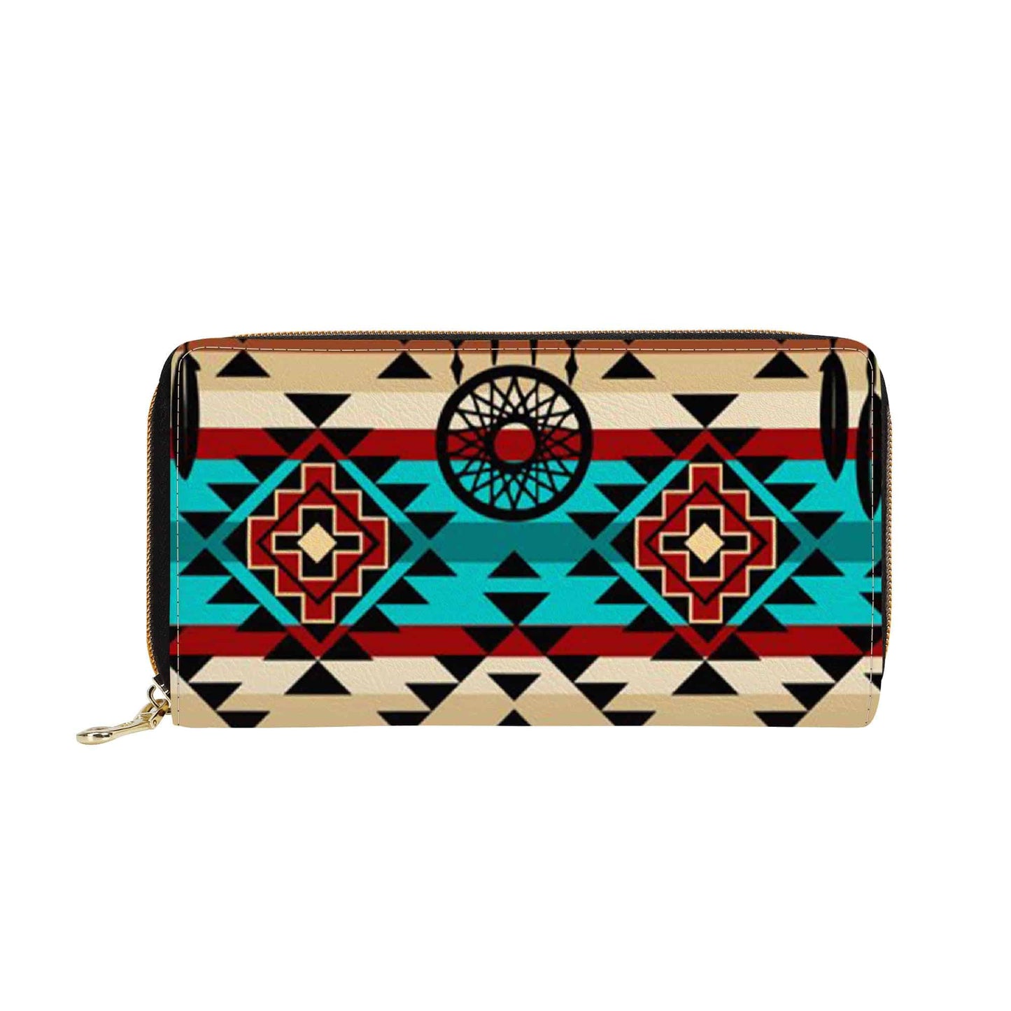 Native American Tribal Print Zipper Purse Clutch Billfold - Expressive DeZien