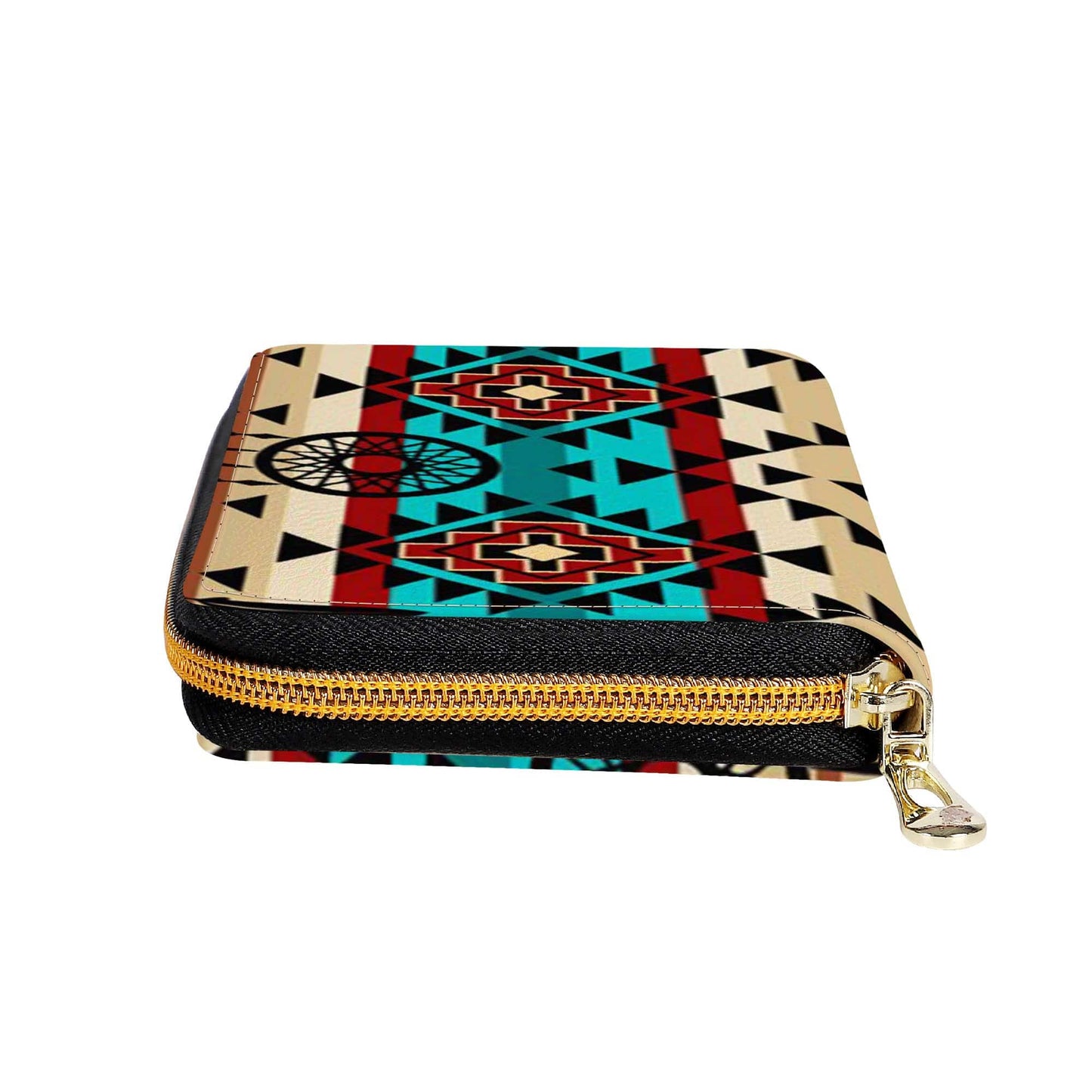 Native American Tribal Print Zipper Purse Clutch Billfold - Expressive DeZien