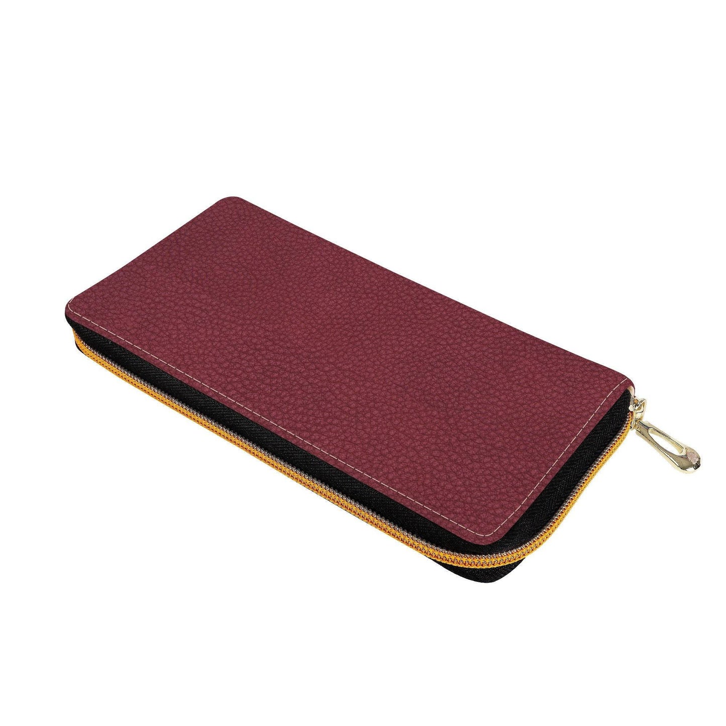 Blessed Merlot Leather Print Zipper Purse Clutch Billfold - Expressive DeZien