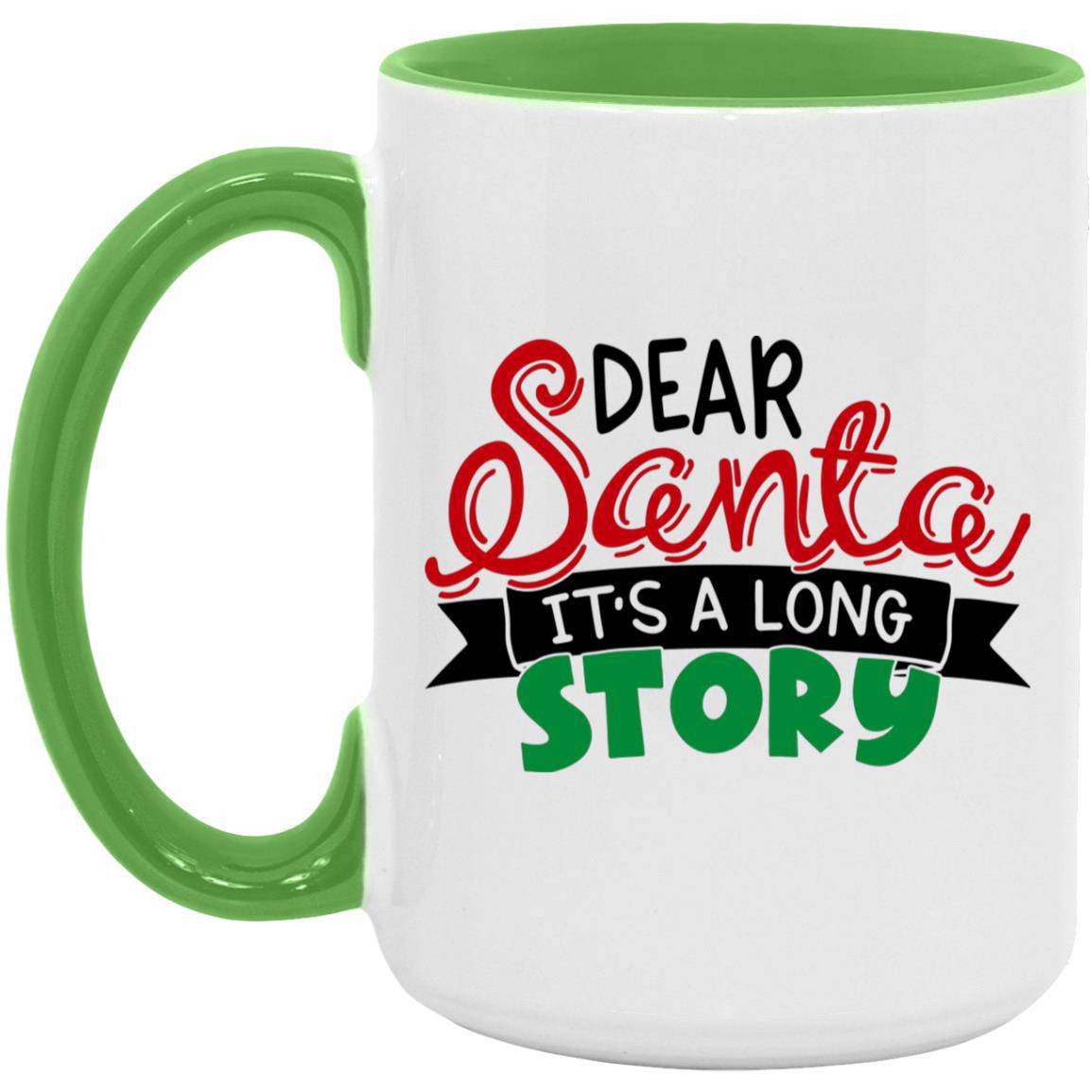Dear Santa Christmas Mug 15oz. Accent Mug - Expressive DeZien