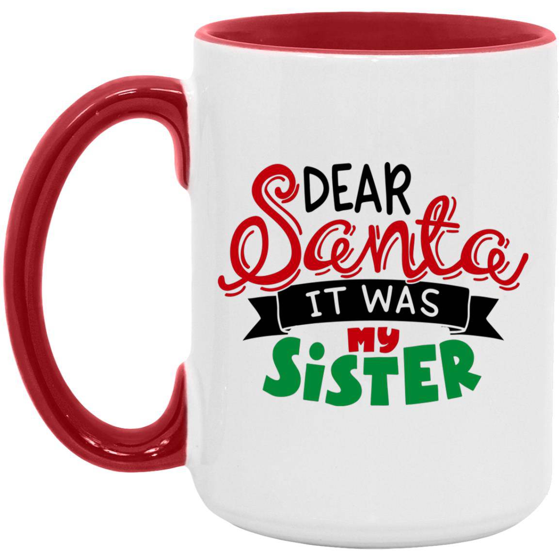 Dear Santa Christmas Mug 15oz. Accent Mug - Expressive DeZien
