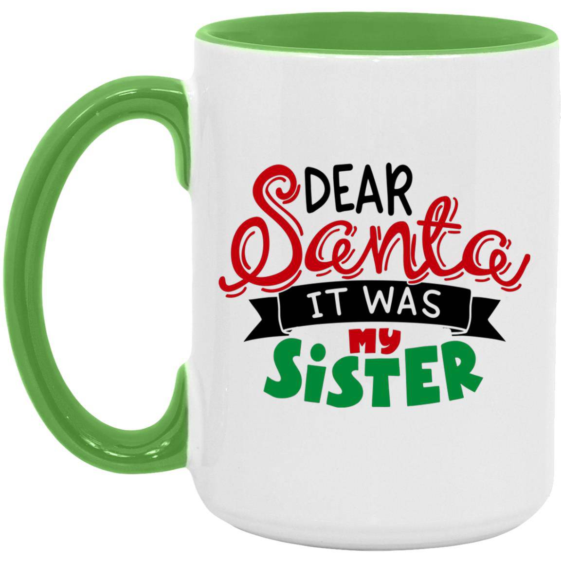 Dear Santa Christmas Mug 15oz. Accent Mug - Expressive DeZien