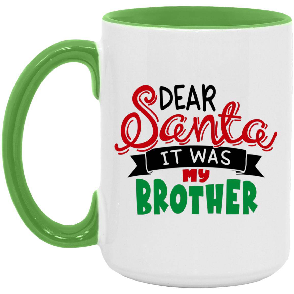 Dear Santa Christmas Mug 15oz. Accent Mug - Expressive DeZien
