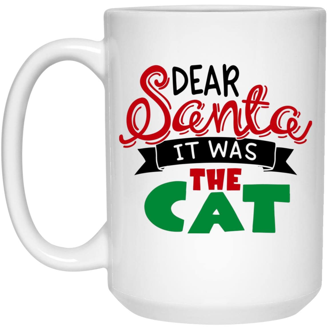 Dear Santa Christmas Mug 15 oz. White Mug - Expressive DeZien