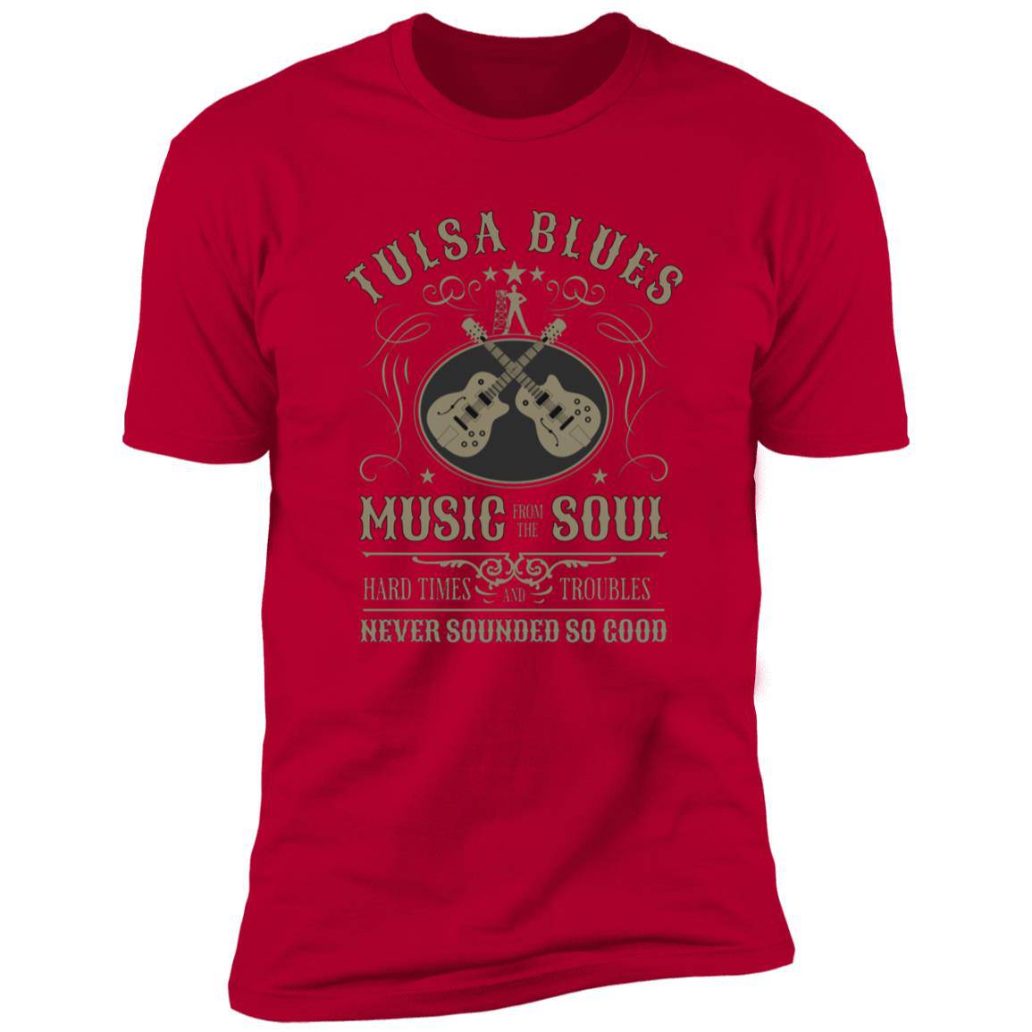 Tulsa Blues Music from the Soul Premium Next Level Short Sleeve T-Shirt - Expressive DeZien