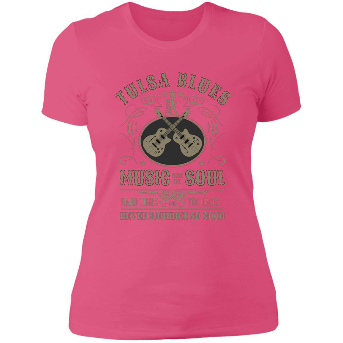 Ladies' Boyfriend Next Level T-Shirt - Show Your Love for Tulsa Blues Music - Expressive DeZien