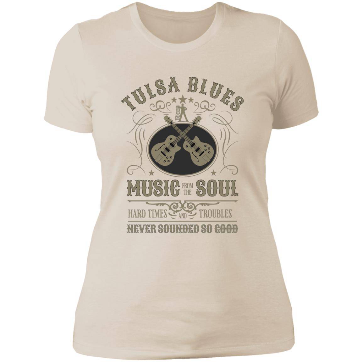 Ladies' Boyfriend Next Level T-Shirt - Show Your Love for Tulsa Blues Music - Expressive DeZien