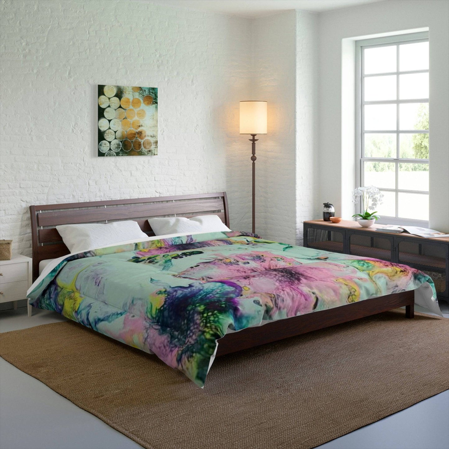 Watercolor Delight Luxury Polyester Comforter - Soft, Lightweight & Elegant - Expressive DeZien