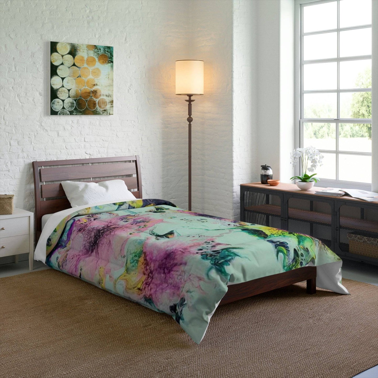 Watercolor Delight Luxury Polyester Comforter - Soft, Lightweight & Elegant - Expressive DeZien