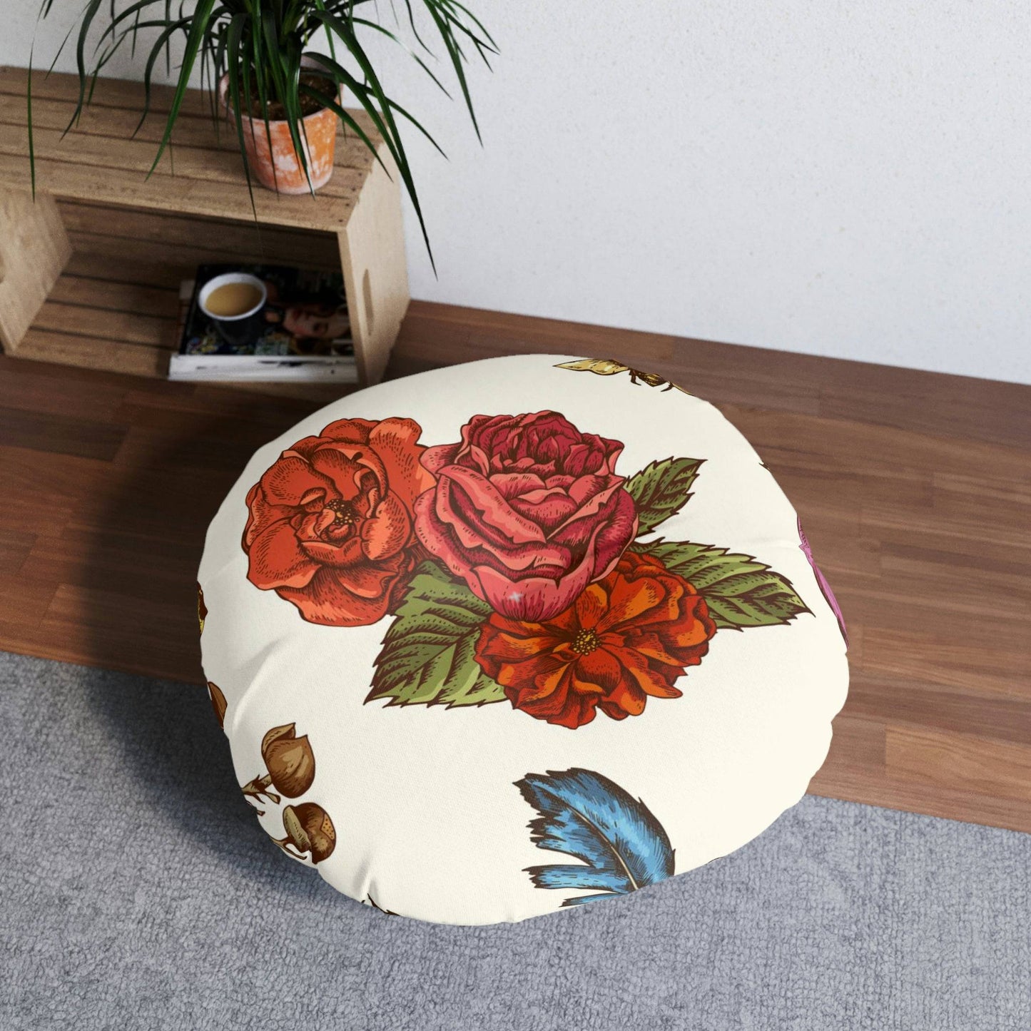 Cozy Round Tufted Floor Pillow - Expressive DeZien