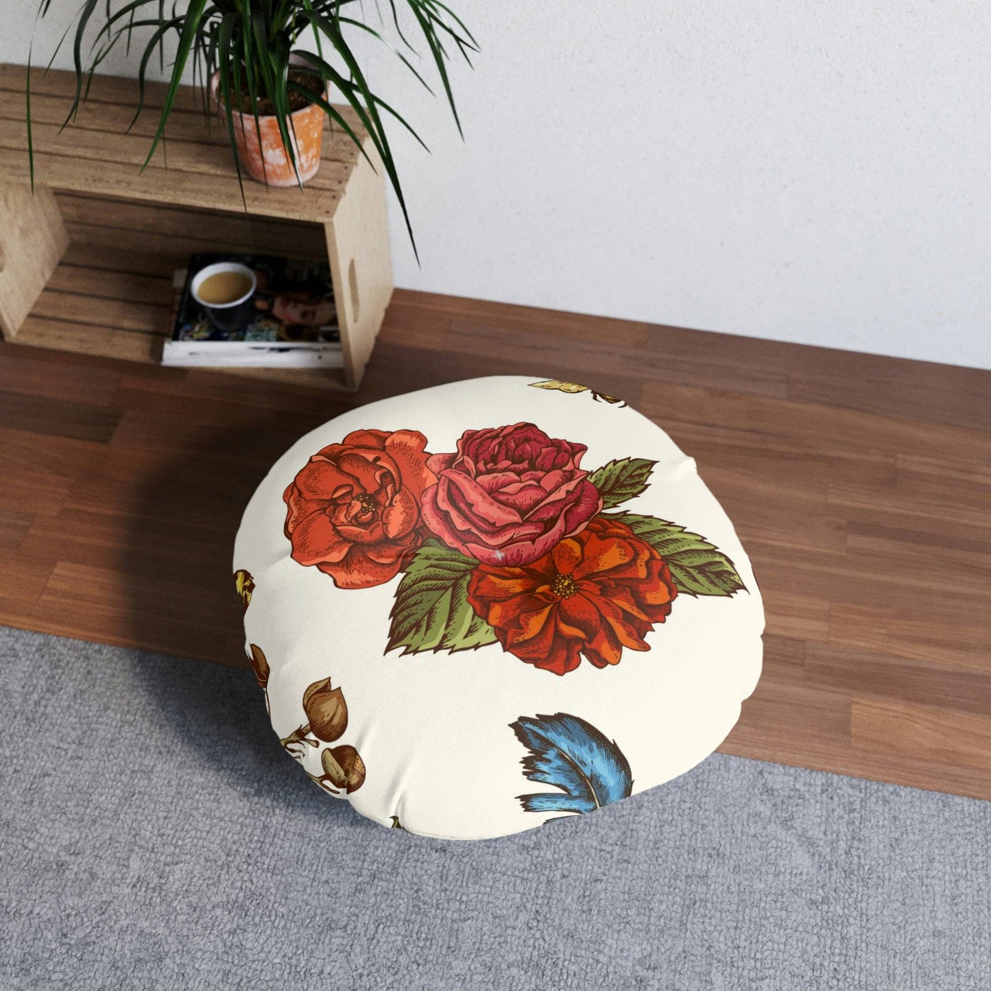 Cozy Round Tufted Floor Pillow - Expressive DeZien