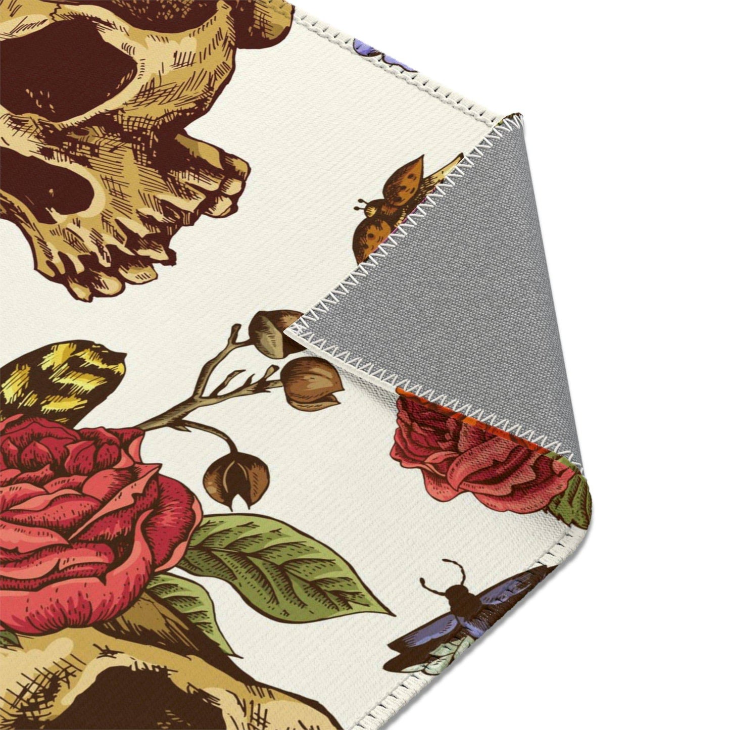 Rosie Skull Vintage style Area Rug - Expressive DeZien