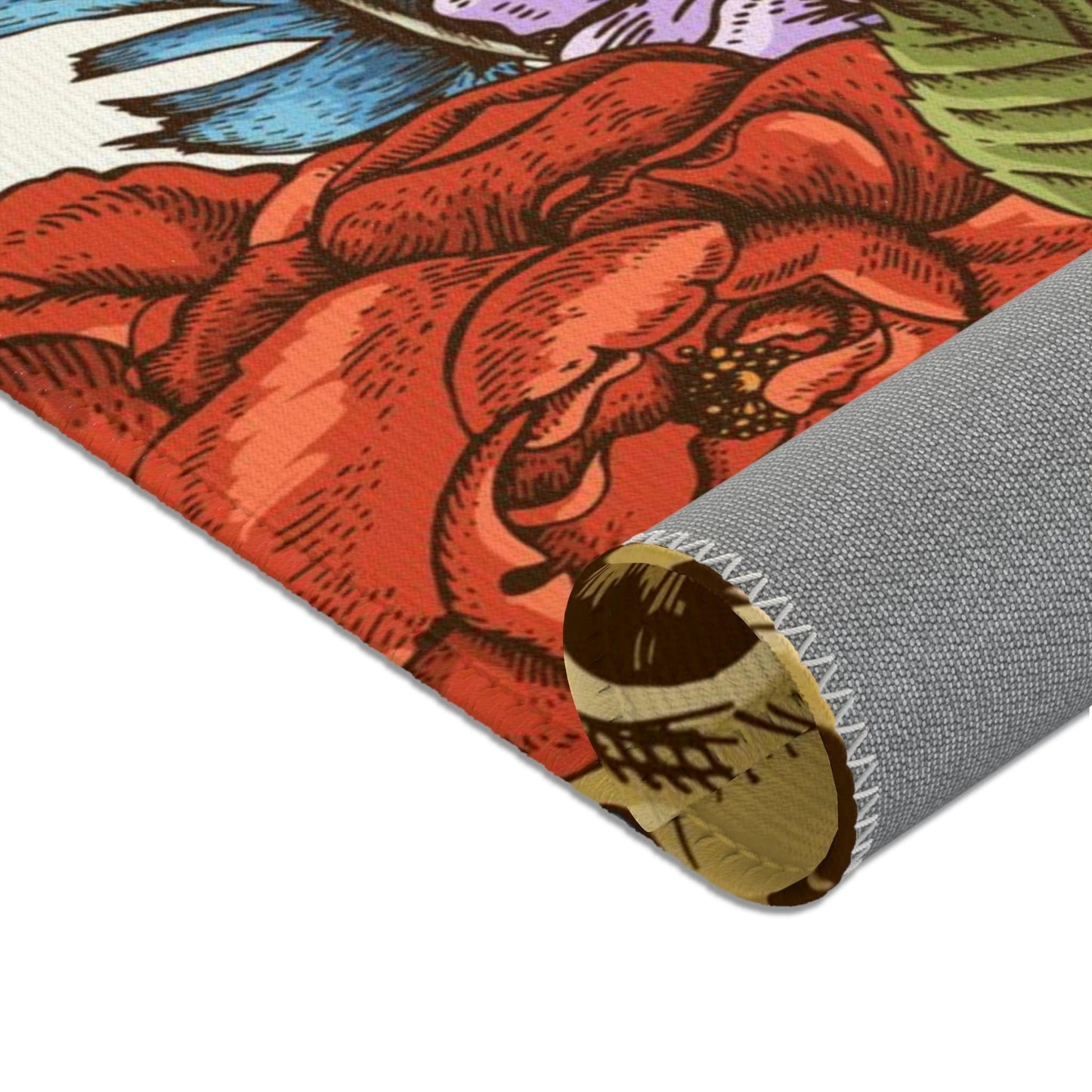 Rosie Skull Vintage style Area Rug - Expressive DeZien