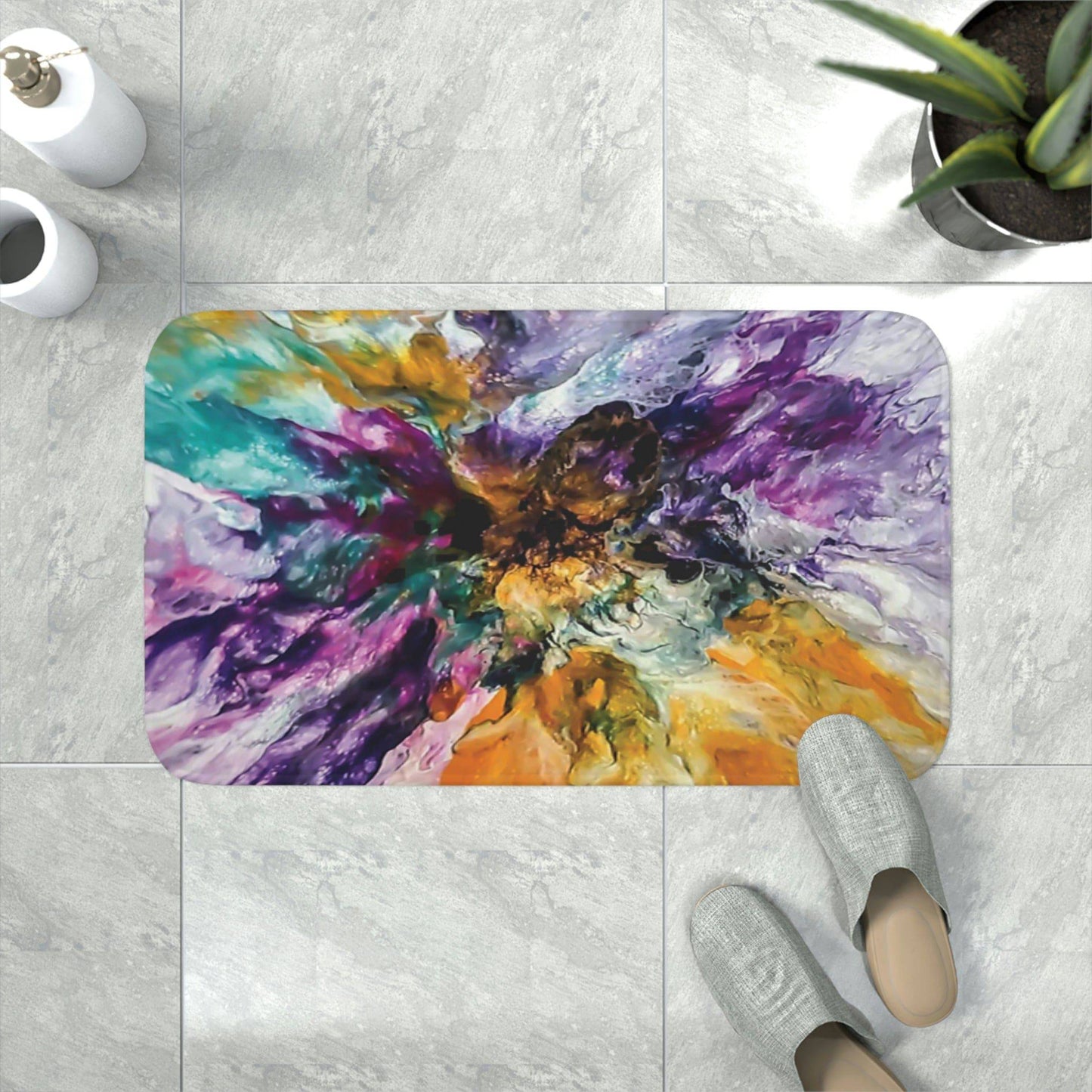 Emotions Memory Foam Bath Mat - Expressive DeZien