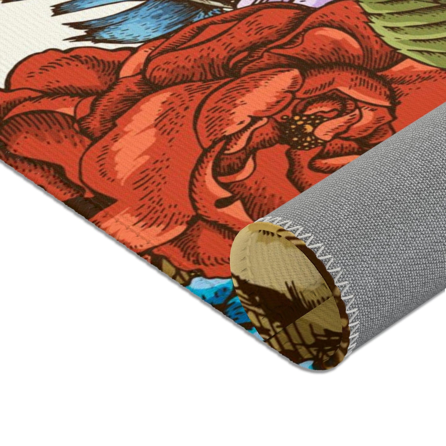 Rosie Skull Vintage style Area Rug - Expressive DeZien