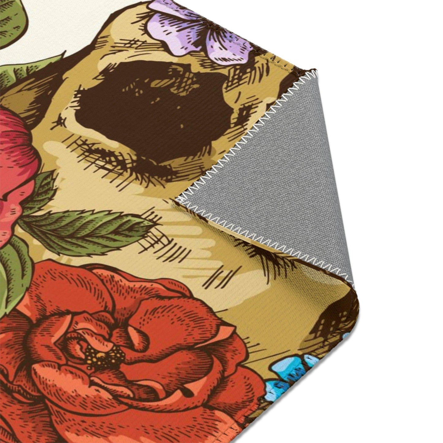 Rosie Skull Vintage style Area Rug - Expressive DeZien