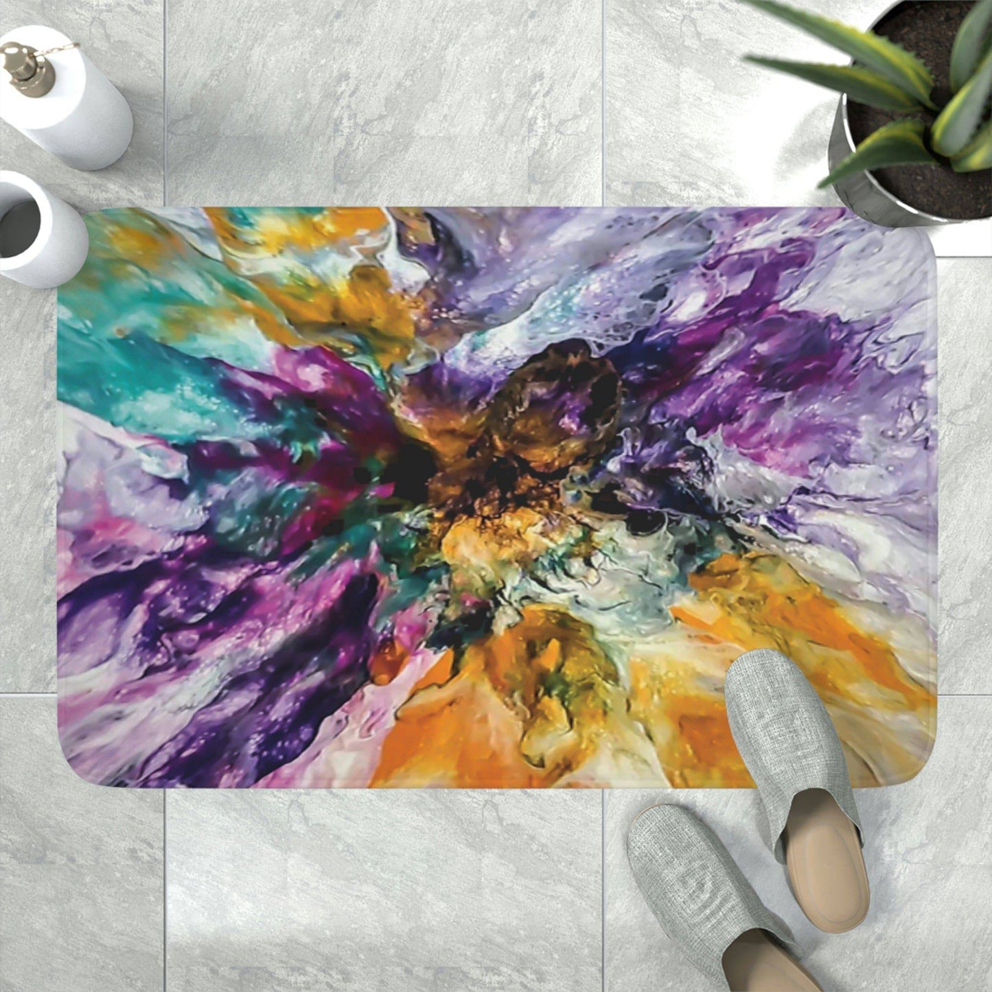 Emotions Memory Foam Bath Mat - Expressive DeZien